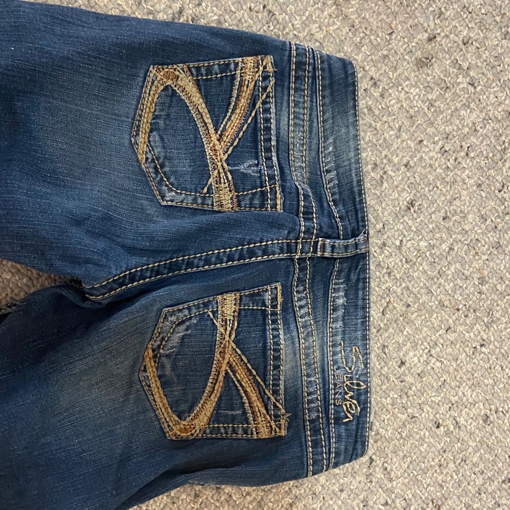 Silver Bootcut Ripped Jeans - Picture 3 of 7